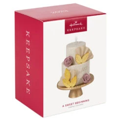 Hallmark A Sweet Beginning 2023 Porcelain Ornament -Hallmark Shop 2023 Wedding Cake Keepsake Ornament 1999QHX3067 04