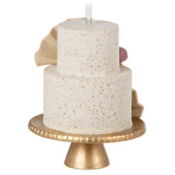 Hallmark A Sweet Beginning 2023 Porcelain Ornament -Hallmark Shop 2023 Wedding Cake Keepsake Ornament 1999QHX3067 06