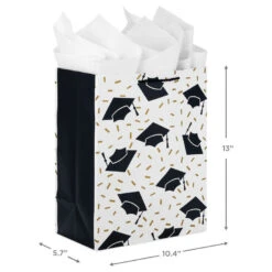 Hallmark 13" Assorted Grad Designs 3-Pack Large Gift Bags With Tissue Paper -Hallmark Shop Assorted Grad Designs 3Pack Large Gift Bags With Tissue Paper 5GBC1015 03