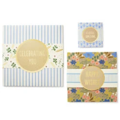 Hallmark 4", 8" And 10" Floral 3-Pack Gift Boxes With Bands -Hallmark Shop Assorted Sizes Floral Gift Boxes With Bands 5EBC1230 06