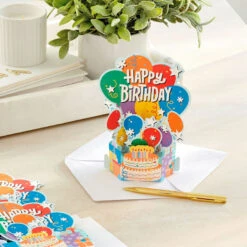 Hallmark Balloon Bouquet Boxed Pop-Up Birthday Cards, Pack Of 8 -Hallmark Shop Balloon Bouquet Boxed Birthday Cards 5STZ1173 07