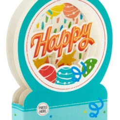 Hallmark All The Happiness Snow Globe Musical 3D Birthday Card With Motion -Hallmark Shop Balloons Snow Globe Musical Motion 3DBirthday Card 1299WDR1212 04