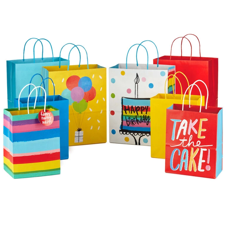 Hallmark Birthday Cheer 8-Pack Assorted Gift Bags 1 Hallmark Birthday Cheer 8-Pack Assorted Gift Bags
