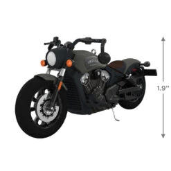Hallmark Indian Motorcycle® Scout Bobber 2023 Metal Ornament -Hallmark Shop Black Indian Motorcycle Keepsake Ornament 2199QXI6037 03