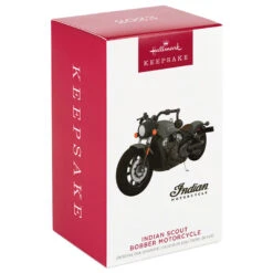 Hallmark Indian Motorcycle® Scout Bobber 2023 Metal Ornament -Hallmark Shop Black Indian Motorcycle Keepsake Ornament 2199QXI6037 04