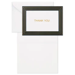 Hallmark Black And Gold Bulk Blank Thank-You Notes, Pack Of 50 10 Hallmark Black And Gold Bulk Blank Thank-You Notes, Pack Of 50 -Hallmark Shop Black and Gold Bulk Blank ThankYou Notes Assortment 1399WTU3882 03
