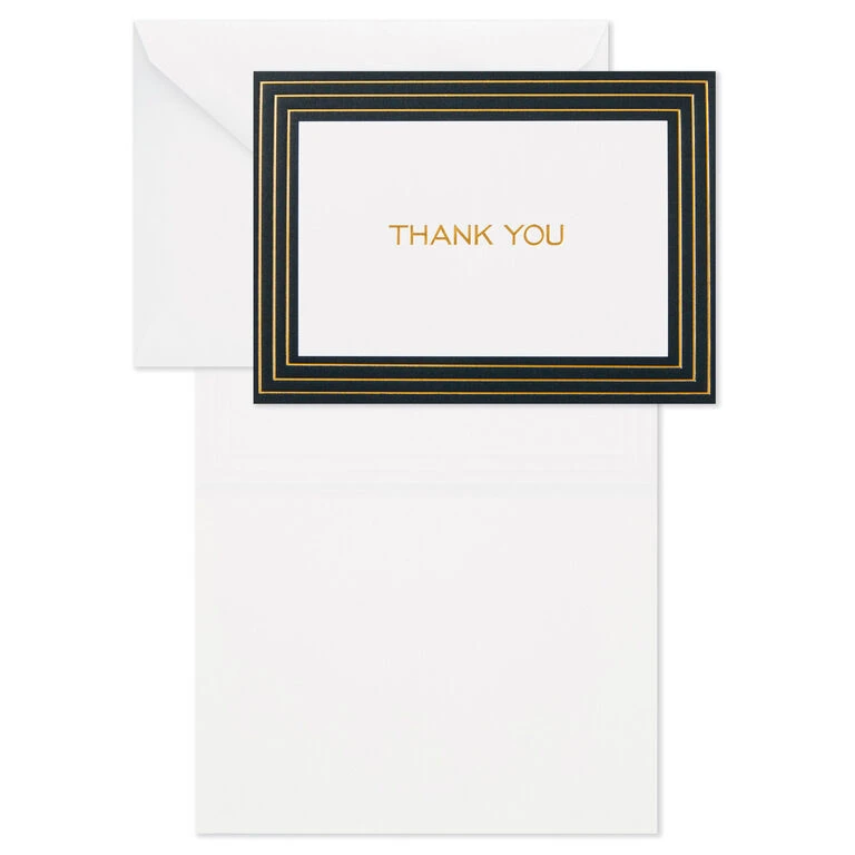 Hallmark Black And Gold Bulk Blank Thank-You Notes, Pack Of 50 3 Hallmark Black And Gold Bulk Blank Thank-You Notes, Pack Of 50 - Image 3