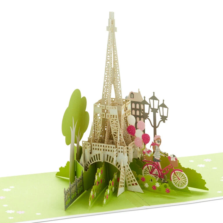 Hallmark Bonjour Eiffel Tower 3D Pop-Up Hello Card 1 Hallmark Bonjour Eiffel Tower 3D Pop-Up Hello Card