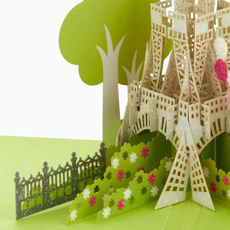 Hallmark Bonjour Eiffel Tower 3D Pop-Up Hello Card 4 Hallmark Bonjour Eiffel Tower 3D Pop-Up Hello Card - Image 4