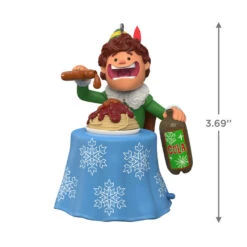 Hallmark Elf Did You Hear That? Ornament With Sound -Hallmark Shop Buddy the Elf With Spaghetti Keepsake Ornament 2099QXI6097 03