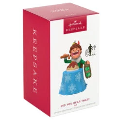Hallmark Elf Did You Hear That? Ornament With Sound -Hallmark Shop Buddy the Elf With Spaghetti Keepsake Ornament 2099QXI6097 04