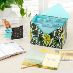 Hallmark Premium Assorted Handmade All-Occasion Cards In Leaf Print Organizer, Box Of 24 -Hallmark Shop Bulk Handmade AllOccasion Cards in Storage Box 5EDX1107 10