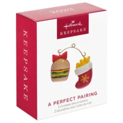 Hallmark Mini A Perfect Pairing Ornaments, Set Of 2 10 Hallmark Mini A Perfect Pairing Ornaments, Set Of 2 -Hallmark Shop Burger and Fries Keepsake Ornaments 1499QXM9207 04