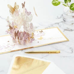 Hallmark Butterfly Bouquet Thankful For You 3D Pop-Up Thinking Of You Card 13 Hallmark Butterfly Bouquet Thankful For You 3D Pop-Up Thinking Of You Card -Hallmark Shop Butterfly Flowers 3D PopUp Thinking of You Card 1299LAD9643 06