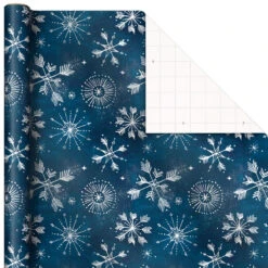 Hallmark Winter Wonder 3-Pack Christmas Wrapping Paper Assortment, 120 Sq. Ft. -Hallmark Shop Cardinals Snowflakes and Village Gift Wrap Pack 5JXW1075 06
