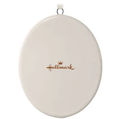 Hallmark Ceramic Text And Photo Ornament—Vertical Oval -Hallmark Shop Ceramic Text and Photo OrnamentVertical Oval 1999QHE1739B3 06