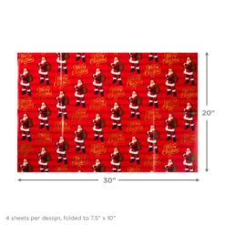 Hallmark Christmas Prints Assorted Flat Wrapping Paper With Gift Tags, 12 Sheets 11 Hallmark Christmas Prints Assorted Flat Wrapping Paper With Gift Tags, 12 Sheets -Hallmark Shop Christmas Prints Assorted Flat Wrapping Paper Tags 5XW2080 04