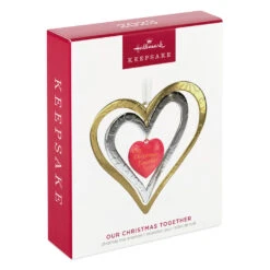 Hallmark Our Christmas Together 2023 Metal Ornament 9 Hallmark Our Christmas Together 2023 Metal Ornament -Hallmark Shop Christmas Together Metal Hearts Keepsake Ornament 1899QGO2889 04