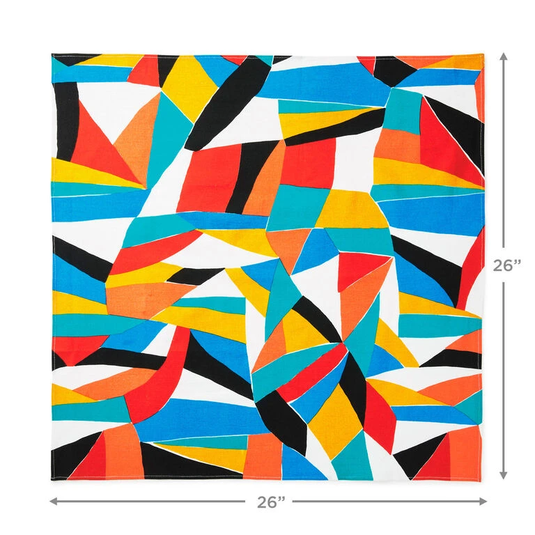 Hallmark 26" Colorful Abstract Fabric Gift Wrap With Elastic Band 4 Hallmark 26" Colorful Abstract Fabric Gift Wrap With Elastic Band - Image 4