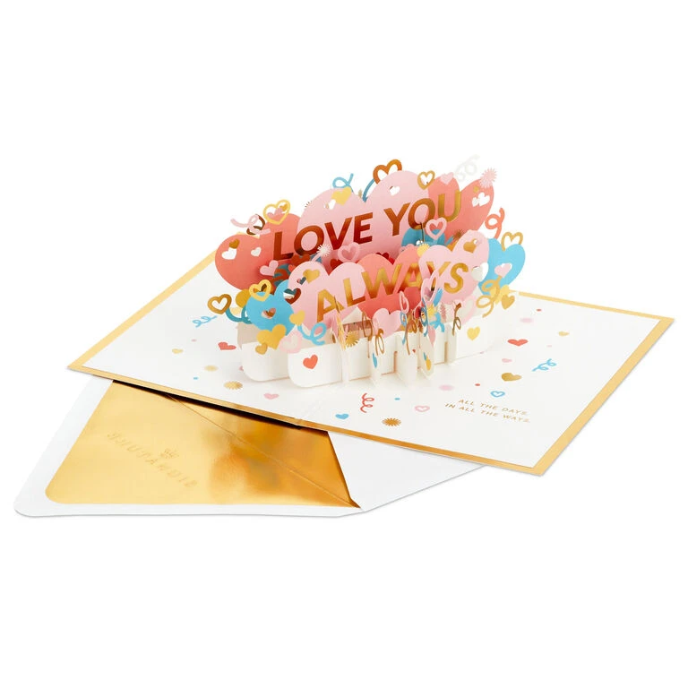 Hallmark Love You Always 3D Pop-Up Love Card 2 Hallmark Love You Always 3D Pop-Up Love Card - Image 2