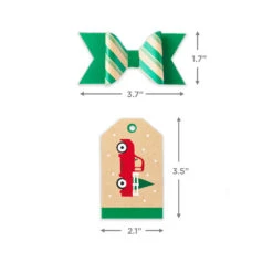 Hallmark Colorful Kraft Christmas Gift Bow And Gift Tag Kit -Hallmark Shop Colorful Kraft Christmas Gift Bow and Gift Tag Kit 5XCB1034 03