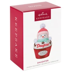 Hallmark Daughter Cupcake 2023 Ornament -Hallmark Shop Daughter Snowman Cupcake 2023 Keepsake Ornament 1399QGO2539 04