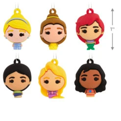 Mini Disney Princess Shatterproof Hallmark Ornaments, Set Of 6 -Hallmark Shop Disney Princess Miniature Christmas Ornaments Set of 6 2HCM6131 03