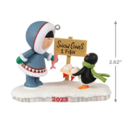 Hallmark Frosty Friends 2023 Ornament 8 Hallmark Frosty Friends 2023 Ornament -Hallmark Shop Eskimo and Penguin Keepsake Ornament 1699QXR8029 03