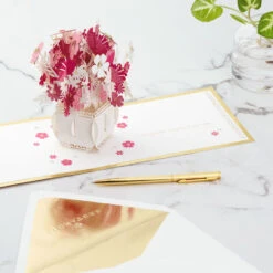 Hallmark Happy Thoughts Flower Bouquet 3D Pop-Up Thinking Of You Card -Hallmark Shop Flower Bouquet 3D PopUp Thinking of You Card 1299LAD9644 08