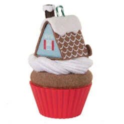 Hallmark Christmas Cupcakes Gingerbread Goodness Ornament -Hallmark Shop Gingerbread House Cupcake Keepsake Ornament 1599QXR8017 06