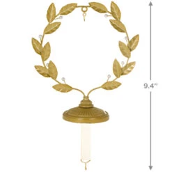 Hallmark Golden Wreath Metal Ornament And Stocking Hanger -Hallmark Shop Gold Wreath Keepsake Ornament and Stocking Hanger 1QSB6287 03