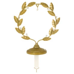 Hallmark Golden Wreath Metal Ornament And Stocking Hanger -Hallmark Shop Gold Wreath Keepsake Ornament and Stocking Hanger 1QSB6287 06