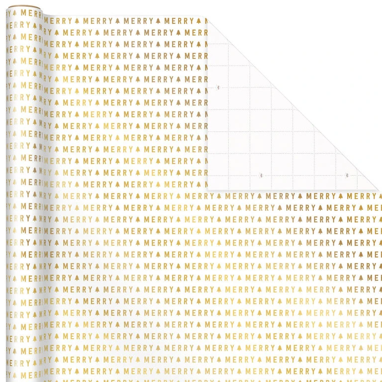 Hallmark Gold And White 6-Pack Holiday Wrapping Paper Assortment, 180 Sq. Ft. 4 Hallmark Gold And White 6-Pack Holiday Wrapping Paper Assortment, 180 Sq. Ft. - Image 4