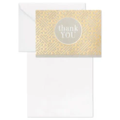 Hallmark Gray And Gold Bulk Blank Thank-You Notes, Pack Of 50 10 Hallmark Gray And Gold Bulk Blank Thank-You Notes, Pack Of 50 -Hallmark Shop Gray and Gold Bulk Blank ThankYou Notes Multipack 3THK2522 04
