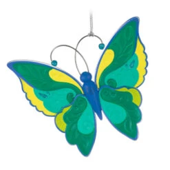 Hallmark Brilliant Butterflies Special Edition Ornament -Hallmark Shop Green and Blue Butterfly Keepsake Ornament 1999QGO2799 06