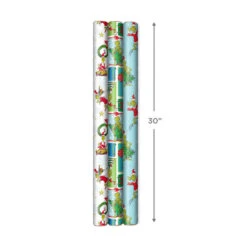 Hallmark Dr. Seuss™ Grinch 3-Pack Christmas Wrapping Paper Assortment, 105 Sq. Ft. -Hallmark Shop Grinch 3Pack Christmas Wrapping Paper 5JXW1211 04