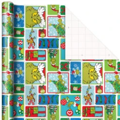 Hallmark Dr. Seuss™ Grinch 3-Pack Christmas Wrapping Paper Assortment, 105 Sq. Ft. -Hallmark Shop Grinch 3Pack Christmas Wrapping Paper 5JXW1211 06