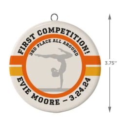 Gymnastics Ceramic Circle Personalized Ornament 8 Gymnastics Ceramic Circle Personalized Ornament -Hallmark Shop Gymnastics Ceramic Circle Personalized Ornament 1999QHE1711B112 03