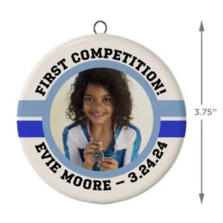 Gymnastics Ceramic Circle Personalized Photo Ornament 8 Gymnastics Ceramic Circle Personalized Photo Ornament -Hallmark Shop Gymnastics Ceramic Circle Personalized Photo Ornament 1999QHE1711B105 03