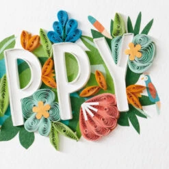 Hallmark Floral Happy Quilled Paper Handmade Birthday Card -Hallmark Shop Happy and Flowers Quilled Paper Birthday Card for Her 1299LAD2728 04