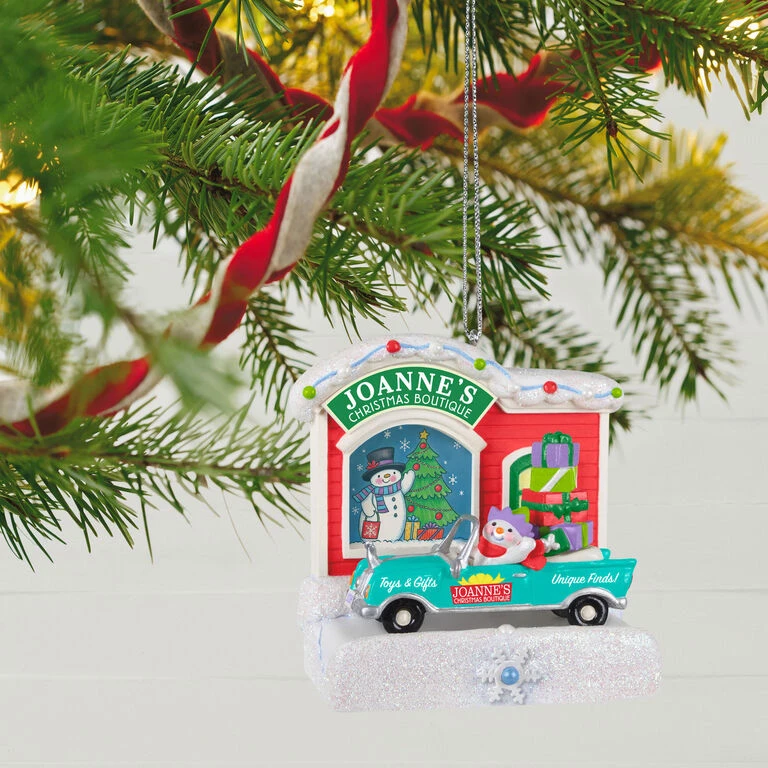 Hallmark Happy Holiday Parade Collection Joanne's Christmas Boutique Musical Ornament With Light 2 Hallmark Happy Holiday Parade Collection Joanne's Christmas Boutique Musical Ornament With Light - Image 2