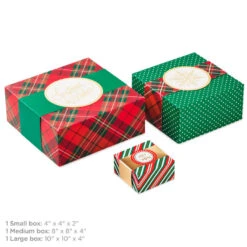 Hallmark Joy To You 3-Pack Christmas Gift Boxes, Assorted Sizes And Designs 9 Hallmark Joy To You 3-Pack Christmas Gift Boxes, Assorted Sizes And Designs -Hallmark Shop Joy to You Assorted Christmas Gift Boxes 55XBC1128 03