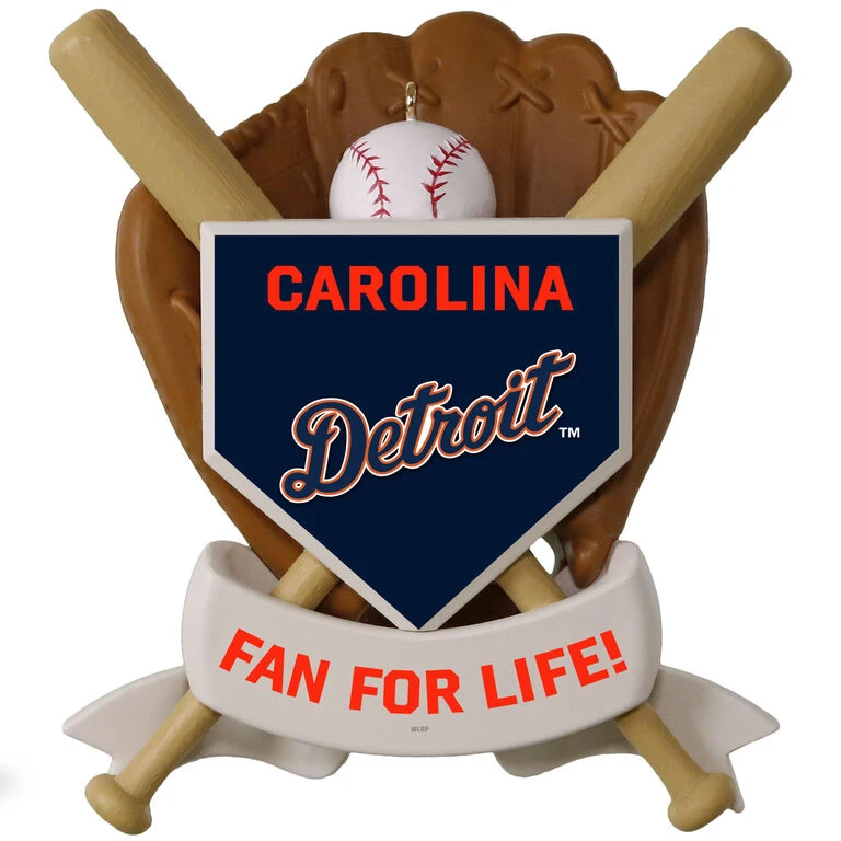 MLB Baseball Personalized Ornament, Tigers™ 3 MLB Baseball Personalized Ornament, Tigers™ - Image 3