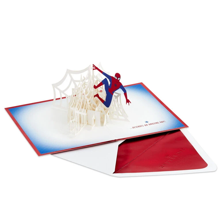 Hallmark Marvel Spider-Man You Deserve An Amazing Day 3D Pop-Up Card 2 Hallmark Marvel Spider-Man You Deserve An Amazing Day 3D Pop-Up Card - Image 2