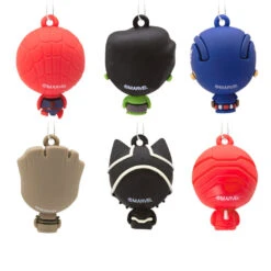 Mini Marvel Super Heroes Shatterproof Hallmark Ornaments, Set Of 6 -Hallmark Shop Marvel Super Heroes Miniature Christmas Ornaments Set of 6 2HCM9228 06