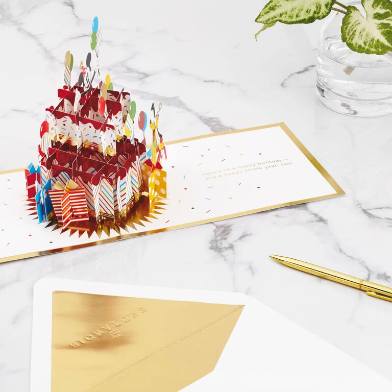 Hallmark Disney Mickey Mouse Cake 3D Pop-Up Birthday Card 6 Hallmark Disney Mickey Mouse Cake 3D Pop-Up Birthday Card - Image 6