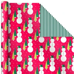 Hallmark Mod Holiday 3-Pack Reversible Wrapping Paper Assortment, 120 Sq. Ft. -Hallmark Shop Mod Holiday Assorted Reversible Wrapping Paper 5JXW1072 05