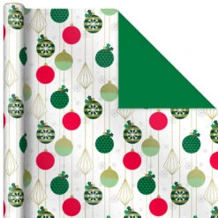 Hallmark Mod Holiday 3-Pack Reversible Wrapping Paper Assortment, 120 Sq. Ft. -Hallmark Shop Mod Holiday Assorted Reversible Wrapping Paper 5JXW1072 06