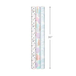Hallmark Modern Muted 3-Pack Wrapping Paper, 55 Sq. Ft. Total -Hallmark Shop Modern Muted 3Pack Wrapping Paper Rolls 5EWR6369 08