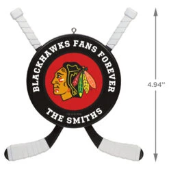 NHL Hockey Personalized Ornament, Chicago Blackhawks® 7 NHL Hockey Personalized Ornament, Chicago Blackhawks® -Hallmark Shop NHLHockey Personalized Ornament Chicago Blackhawks 2499QHE1925B14 03